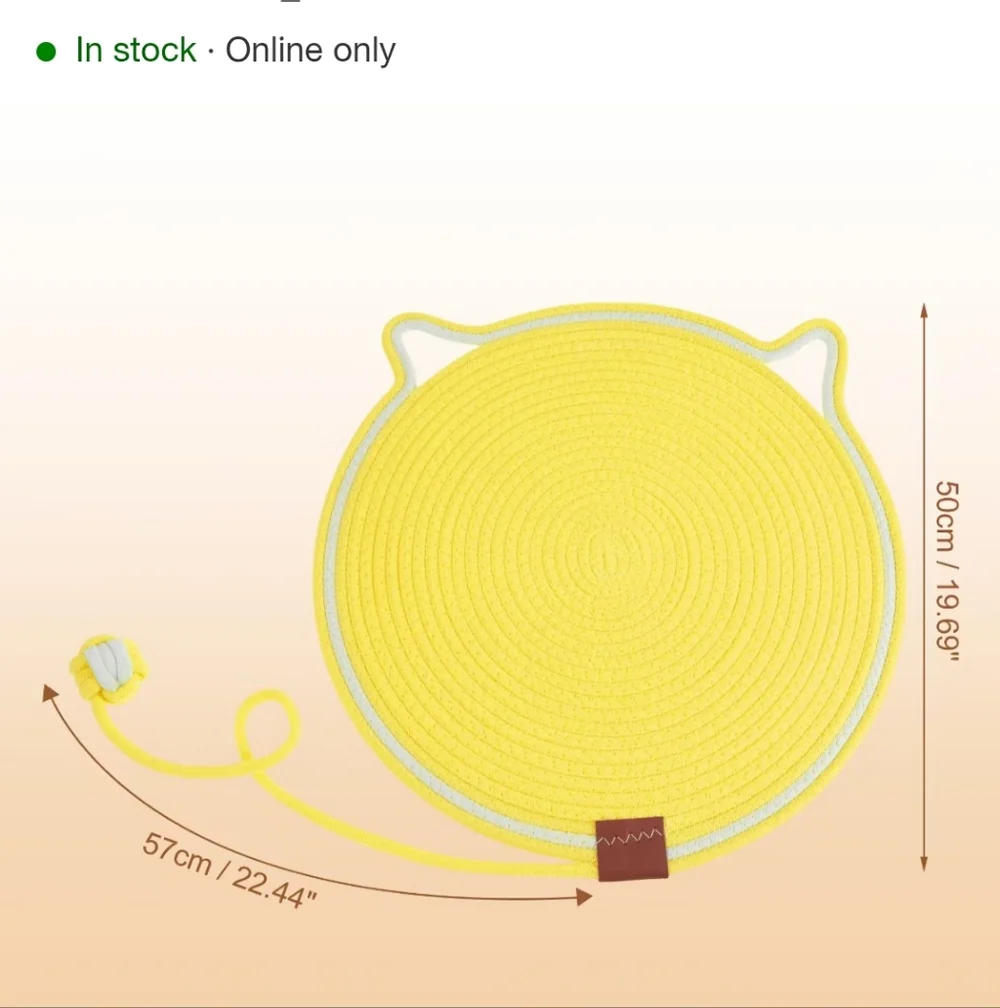 Yellow Cat Scratching Mat